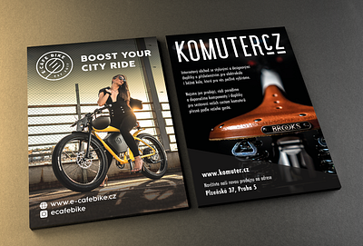 E-Cafe Bike and Komuter flyers bicycle bike bikes boost business czech czech design design e bicycle e bike e bikes e shop flyer flyer design flyers indesign poster ride riding shop