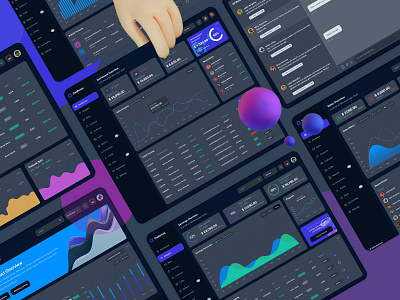 Dashboard UI Kit Darkmode build builder creative darkmode dashboard designer resources ui design ui kit ui resource website