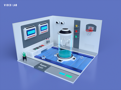 Video Lab branding c4d design logo ui