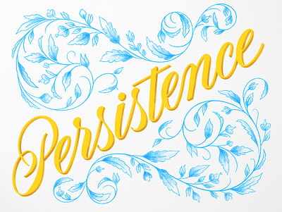 Persistence illustrated illustrated letters illustration lettering letters typeconcept typography watercolour