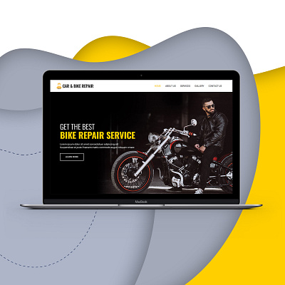 Automotive - Website Design automotive bike car design landing page design mechanic repair web design web page design