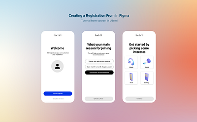 Creating a Registration From In Figma design mobiledesign ui uiux