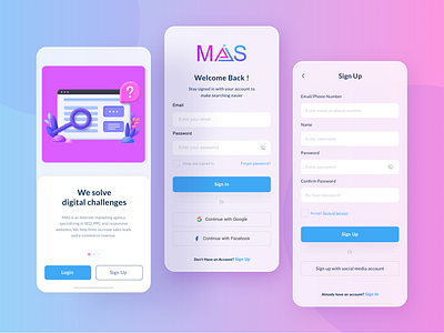 Login screens app login marketing screens sign up ui ux