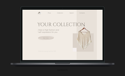 Landing page your collection desidner clothes design landing ui ux webdesign