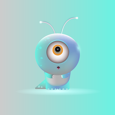Sweet monster 3d branding graphic design icon illustration minimal rays ui vector
