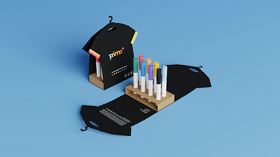 Primo - textile markers 3d branding graphic design logo