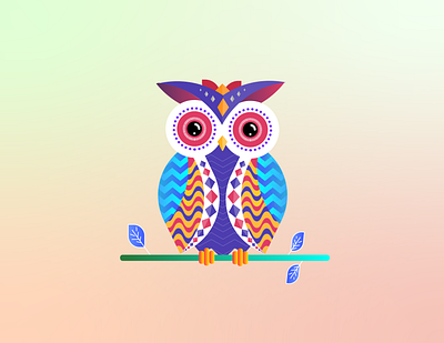 Tribal Owl branding design digitalwatercolourstokespastels graphic design illustration illustrator logo motion graphics ui ux vector