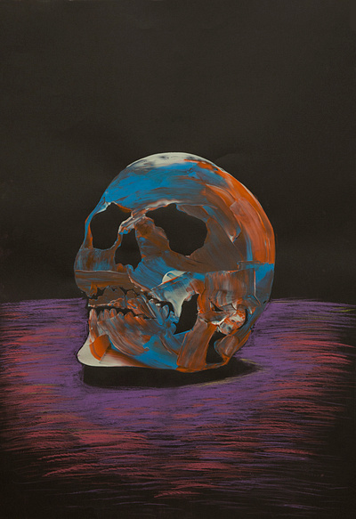 Original skull blackpaint design graphic design illustration