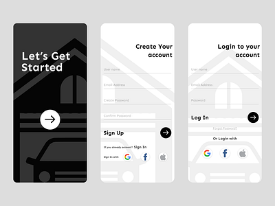 Mobile app design| Sign up screen | Login screen appdesign appui branding character design figmadesign icon vector illustration loginscreen signup ui vector vector illustration