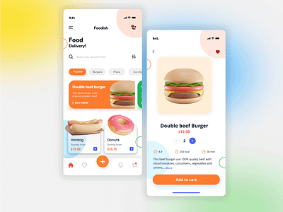 Foodish Food Delivery app dailyui illustration mobileapp ui app uidesign uiux ux