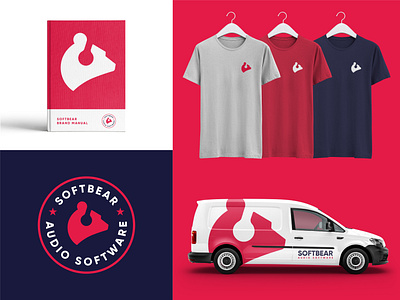 Softbear Logo Design audio logo badge bear logo brand brand manual branding branding agency california design design agency graphic design logo logo company logodesign logotype merch design music logo software logo thunder district usa