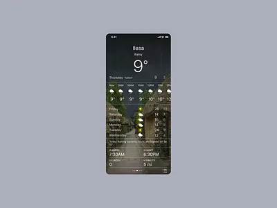 Weather Forecast Mobile App app design typography ui ux