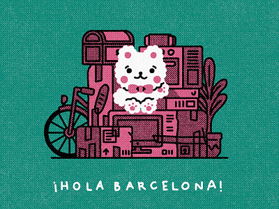 Hello Barcelona!! cute design flat graphic illustration illustrator kawaii