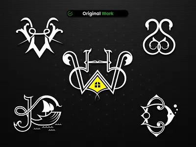 5 Strong Monogram Logos - Initial Letter Logos - Brand Logo brand brand identities brand logo brand mark branding business logo custom logo graphic design initial letter letter logo letter mark logo logo collection logo design logo mark minimalist logo modern logo monogram monogram logo monogram mark