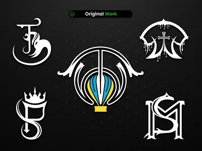 Modern Monogram Strong Letter Marks Collection - Initials logo brand identity brand logo brand mark branding branding logo business logo custom logo design initial letter initial letters initials logo letter logo letter mark logo logo design logo mark minimalist logo modern logo monogram monogram logo