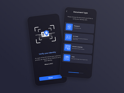 KYC & Identity Verification App — Mobile android app fintech identity verification ios kyc mobile mobile app ui ux verification verify zoftify