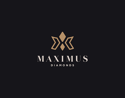 Maximus Logo Concept branding design diamond diamond logo flat graphic design icon logo logos premium vector