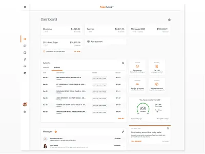 Dashboard concept dashboard design financial fintech ux