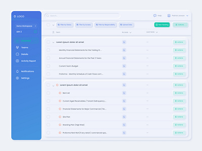 Management Dashboard Design blue clean design dashboard design graphic design green off white pastel colors ui ui design ux ux design website design