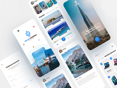 Travel Blog App Ui Design app design best places blog blog branding journal mobile app new blog today blog tour blog tour news travel app travel app ui travel blog ui design uiux website world journal