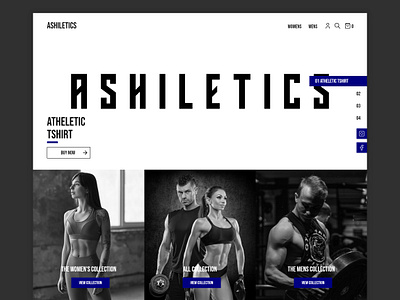 Ashiletics Landing Page 3d animation app design graphic design gym website illustration landing page typography ui ux vector web design