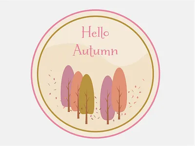 Hello Autumn challenge graphic design illustration illustrator
