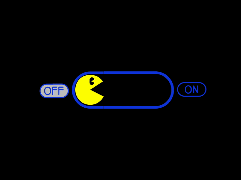 Daily UI 015 dailyui dailyui015 dailyuichallenge onoff pacman ui uidesign uiux ux uxdesign