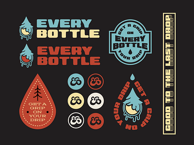 EVERY BOTTLE BADGE KIT apparel badge badge design badge kits badgeflash branding design graphic design graphic tees illustrator merch design monogram stickers teeshirt design vector