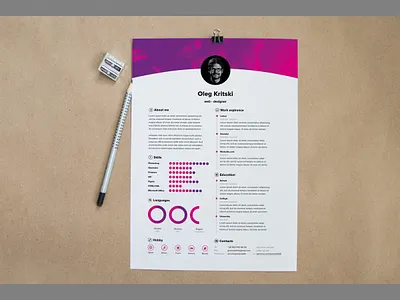 Web-Designer Resume Template