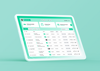 Hospitality Management Dashboard dashboard design experience graphics hospitality hotel interface notifications pms pms design task tasks ui uiux user user interface ux uxui