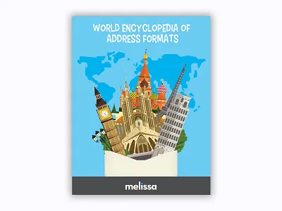 Melissa World Encyclopedia of Address Formats Book branding design icon illustration logo typography