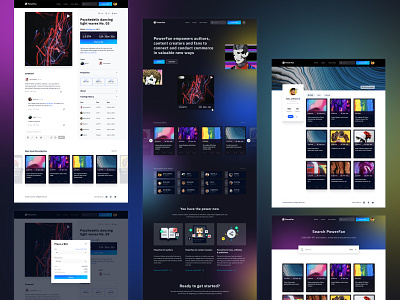 PowerFan - A NFT Website branding design illustration layout design nft ui ux vector