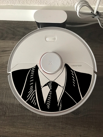 Butler Decal for Robot Vacuum butler decal design vacuum vinyl