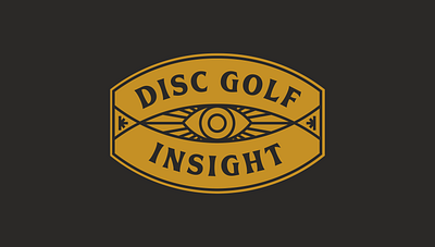 Disc Golf Insight Badge badge disc golf eye icon illustration line logobranding