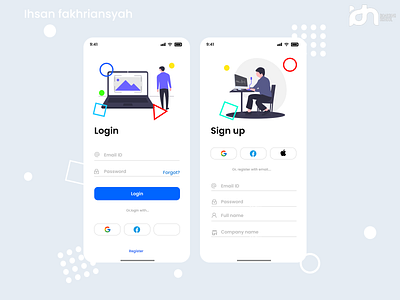 UI Login graphic design ui ux