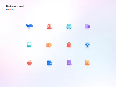 Business travel icon app icon illustration ui ux