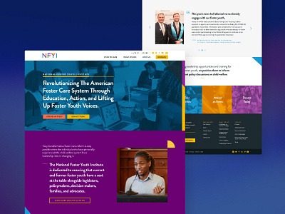 NFYI - Nonprofit Website Design branding colorful design design agency nonprofit nonprofit website portfolio web design web design agency website design