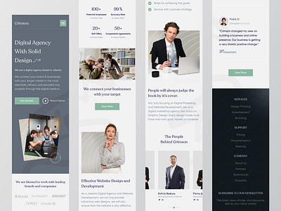 Responsive Mobile Crimson - Digital Agency Landing Page agency branding business classic clean company corporate creative digital marketing mobile responsive responsive responsive website startup team ui ui design ux web design website