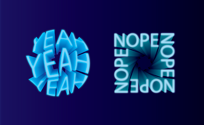 BLENDING blending blue blur circular gradient illustrator modern neon square logo typography