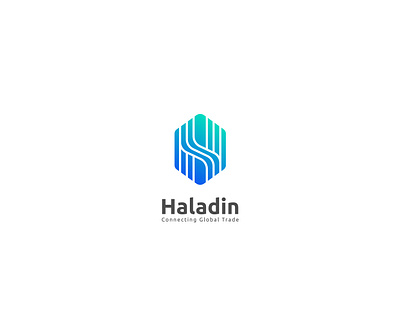 Haladin Logo branding connect connecting design gradients h logo logo design logofolio trading ui