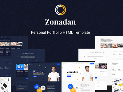 Zonadon - Personal Portfolio Template dark light personal portfolio vcard web website