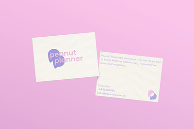 Peanut Planner - Business Card anniversary brand design events logo peanut planner vietnam wedding