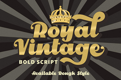 Royal Vintage - Retro Bold Script Style Font apparel font best font bold font bold retro bold script classic font clothing font cursive font display font funky font grunge font logotype font pop font retro font retro script rough font script font traditional font typeface font vintage font