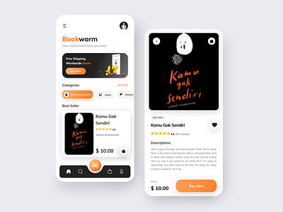 Book Store App app branding design illustration logo minimal ui ux web website