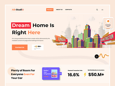 Real Estate Landing Page 3d branding creative design design home page home rent house rent website illustration landing page popular design property property website real estate real estate landing page real estate website ui vector web webdesign website design