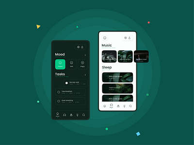 Mindy - Meditation App app calm clean design idea meditation minimalist mobile app modern relax ui ux