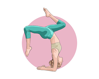 Yoga Pose 3 art character character design design digital art digital drawing digital painting drawing graphic design illustration illustrator painting yoga yoga illustration yoga pose