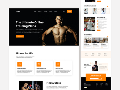 Fitness Web landing page design design designer fitness web landing page design gym webpage design ui ui experience ui expert uiux uiux designer user interface web case study web design web experince web expert web landing page