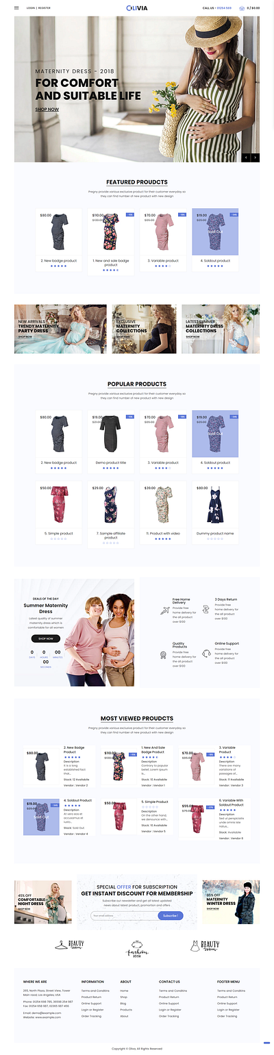 Olivia - Maternity Shop Shopify Theme cosmetics shopify theme ecommerce shopify theme gynecologist shopify theme maternity shop shopify theme readymade garments shopify theme valentine shopify theme