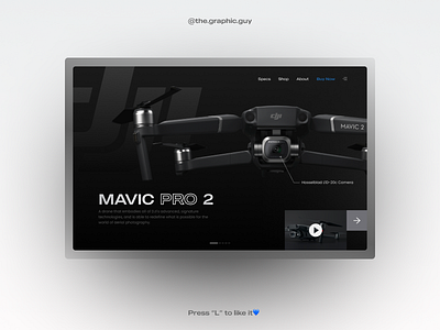 Webpage design for DJI Mavic Pro conceptdesign dji ui uidesign uiux user experience userinterface uxdesign webpage website